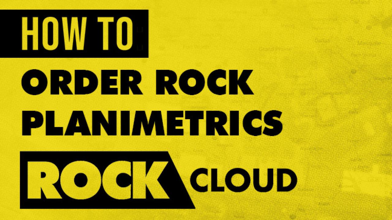 Order ROCK Planimetrics from Orthomosaic Maps